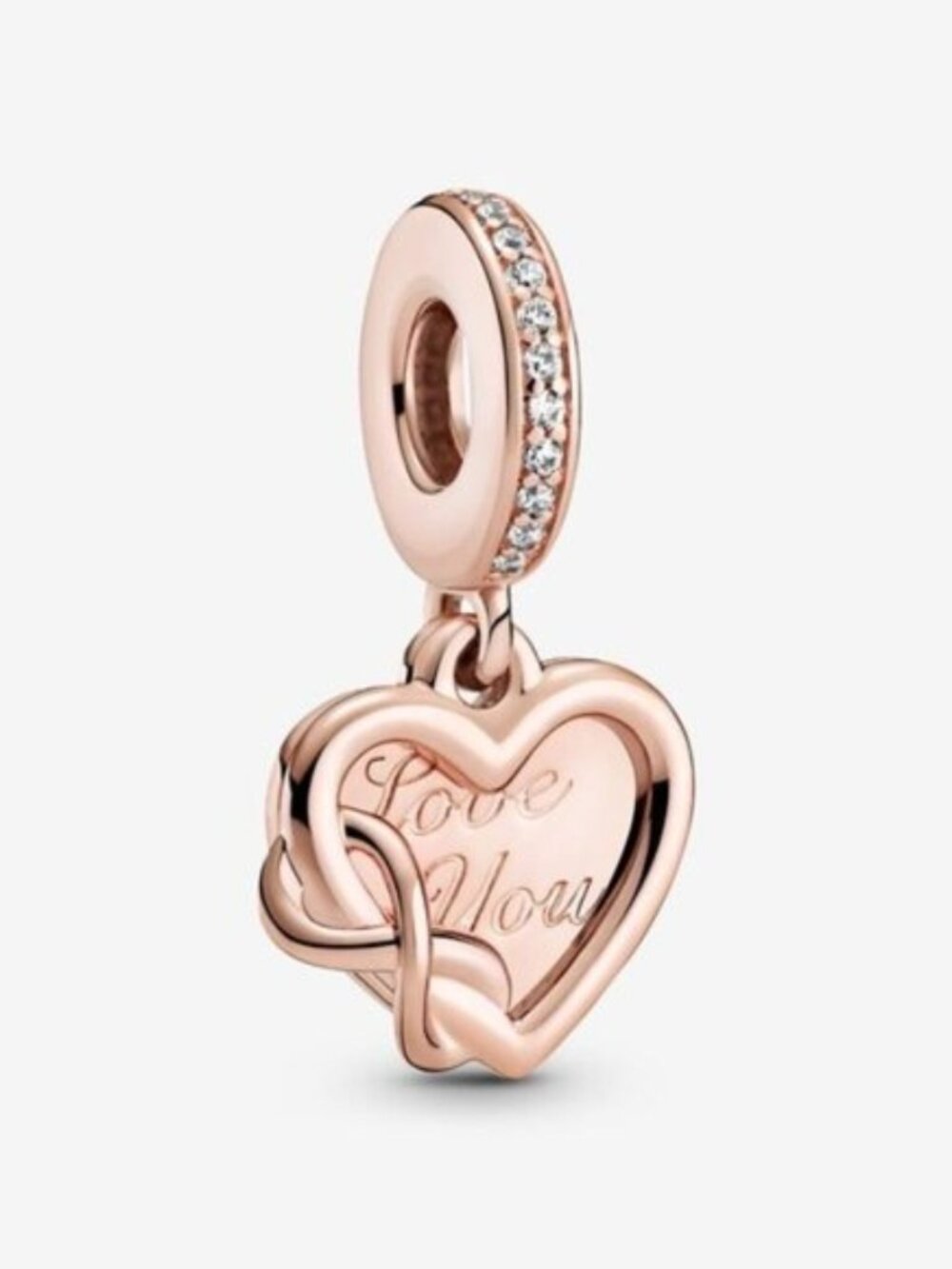 Pandora Love You Infinity Heart Dangle Charm
